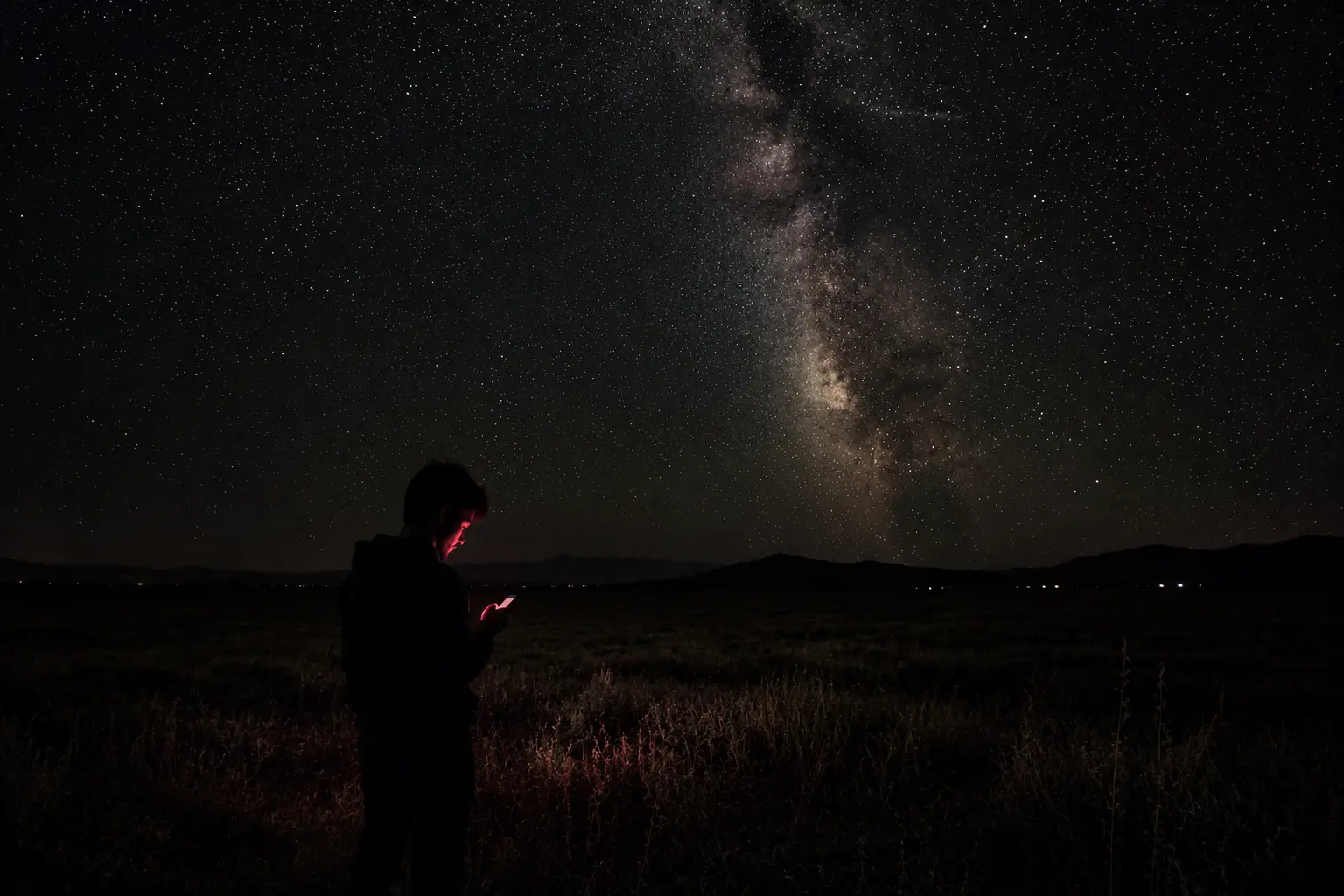 Using a smartphone app to plan Milky Way photography before photographing the galaxy