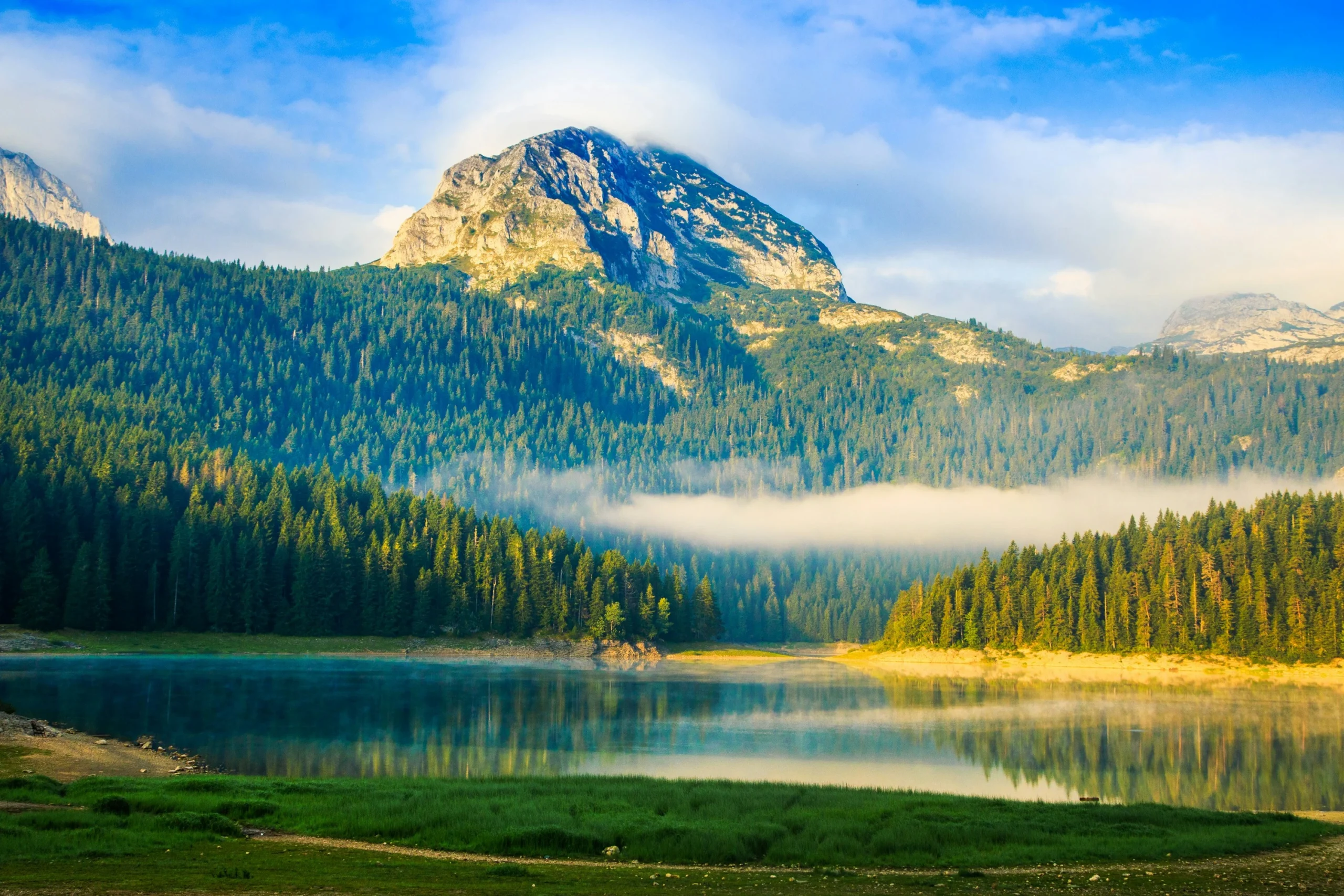 Mountain landscape and glacial scenery in Durmitor National Park, Montenegro