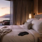 Luxury sleep retreat hotel room designed for better rest and relaxation.